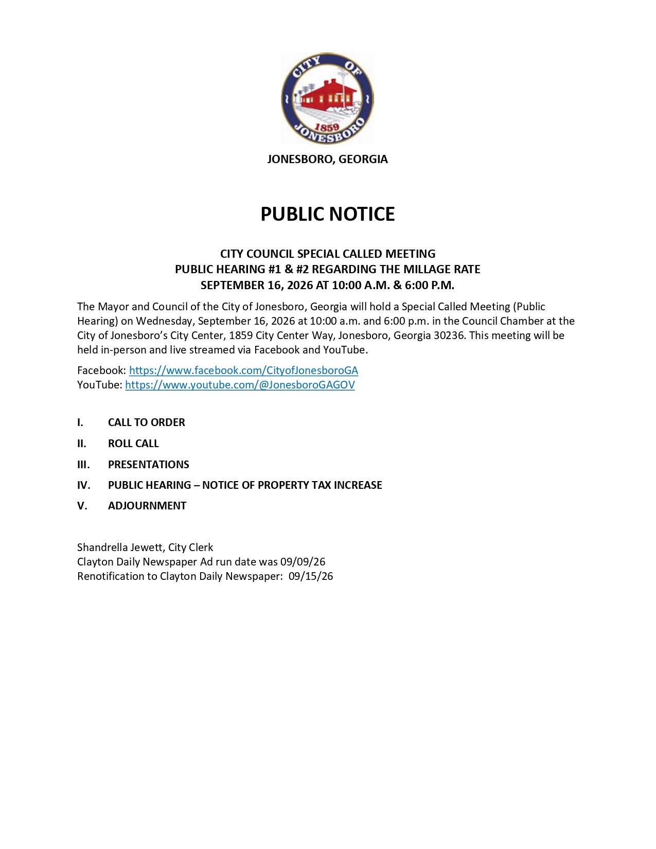 PUBLIC NOTICE